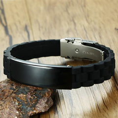 Custom Stainless Steel Black Bracelet