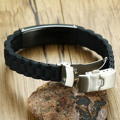 Custom Stainless Steel Black Bracelet