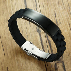 Custom Stainless Steel Black Bracelet