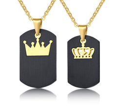 His Queen & Her King Crown Necklace