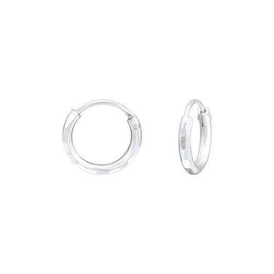 10mm Silver Ear Hoops