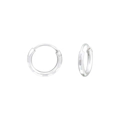 10mm Silver Ear Hoops