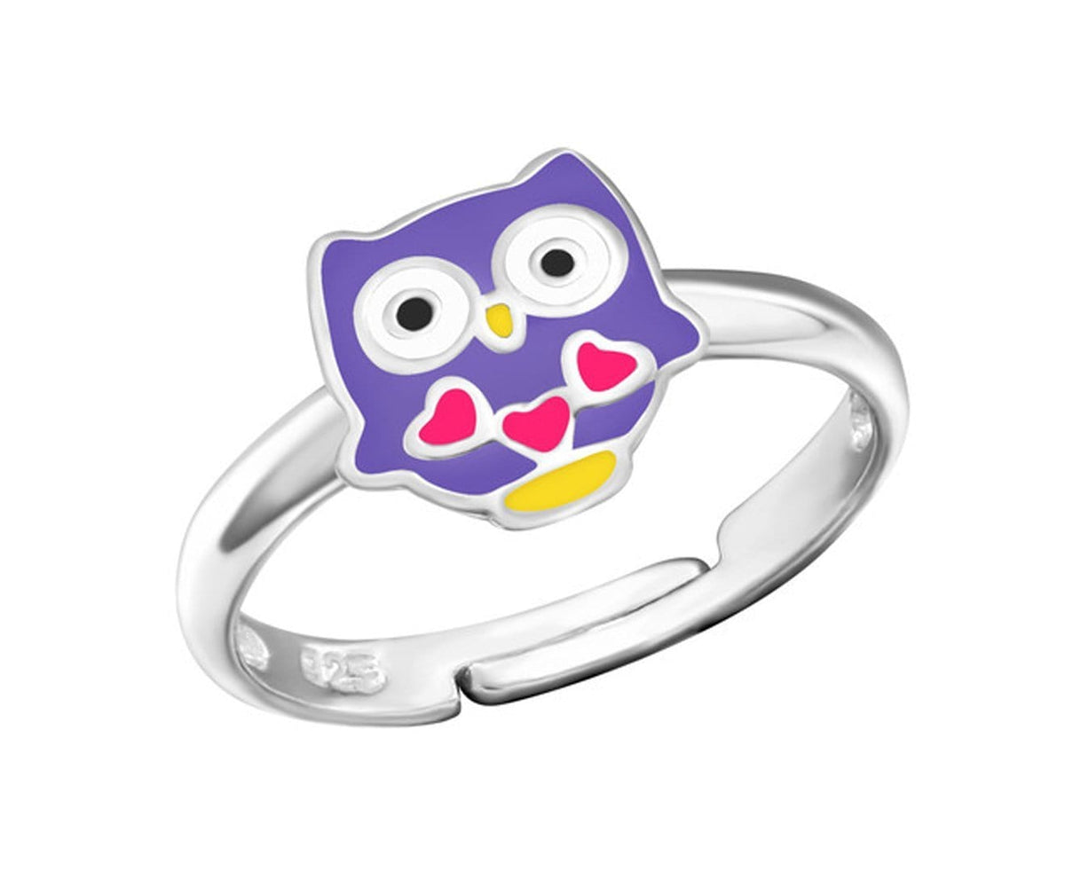 Kids Silver Owl Ring