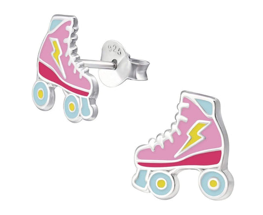 Children's Sterling Silver Roller Skate Ear Studs