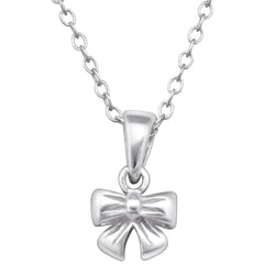 Children's Sterling Silver Bow Necklace