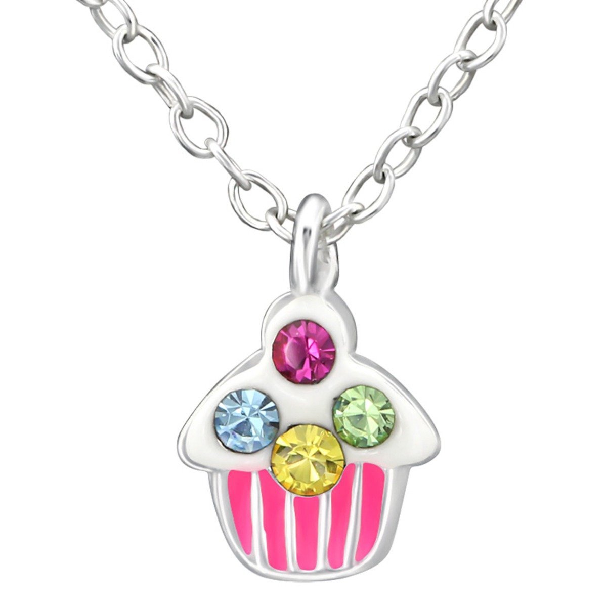 Children's Sterling Silver Cake Necklace