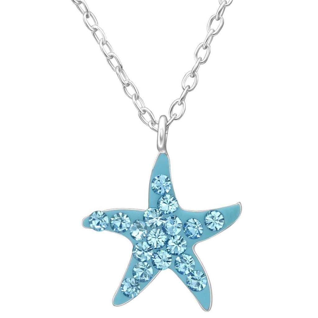 Kid's Sterling Silver Starfish Necklace