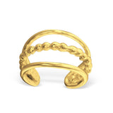 Sterling Silver Gold Plated Ear Cuff Wrap