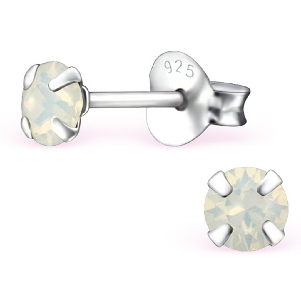 Silver Earrings with Swarovski Crystal