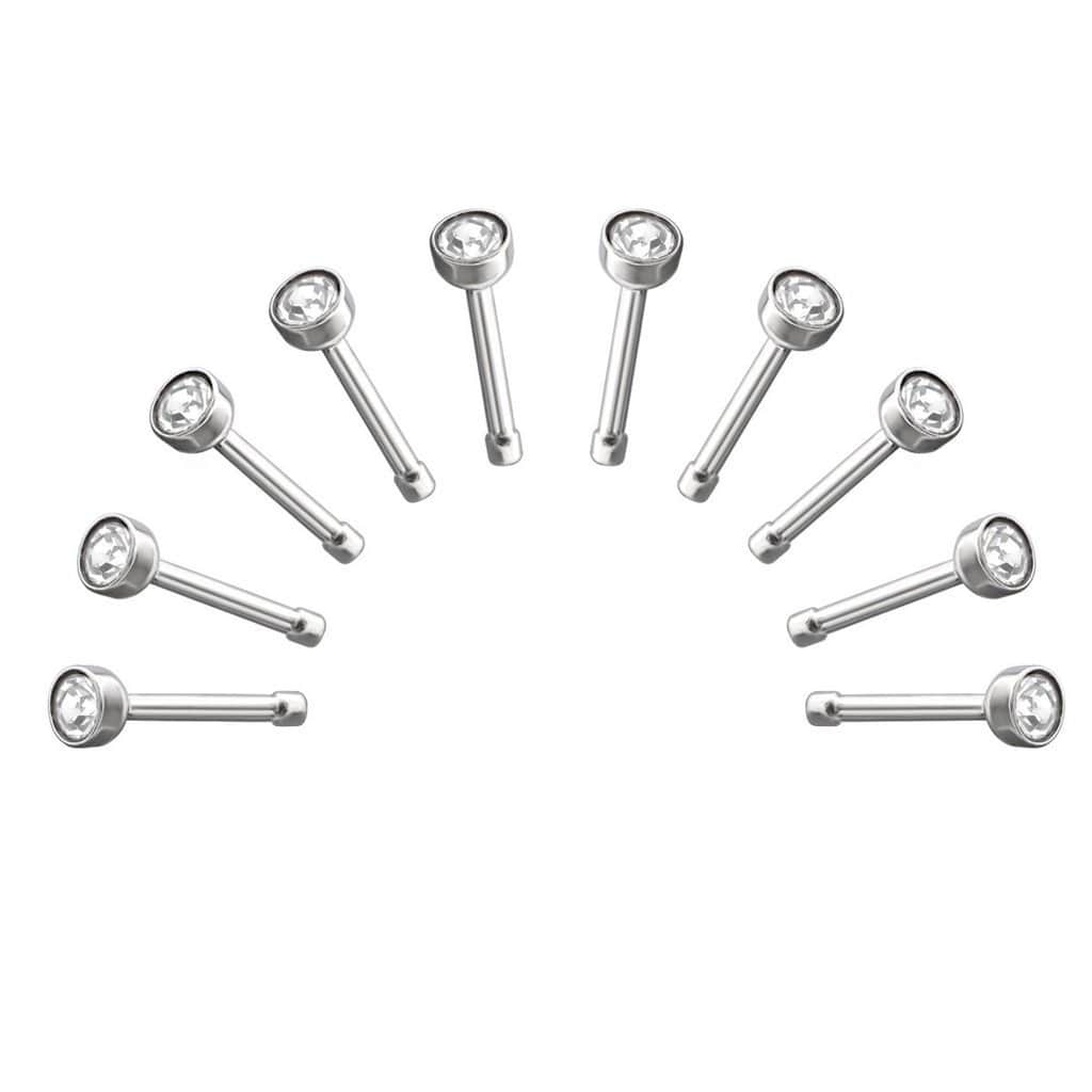 10 X Round Nose Studs with Ball End