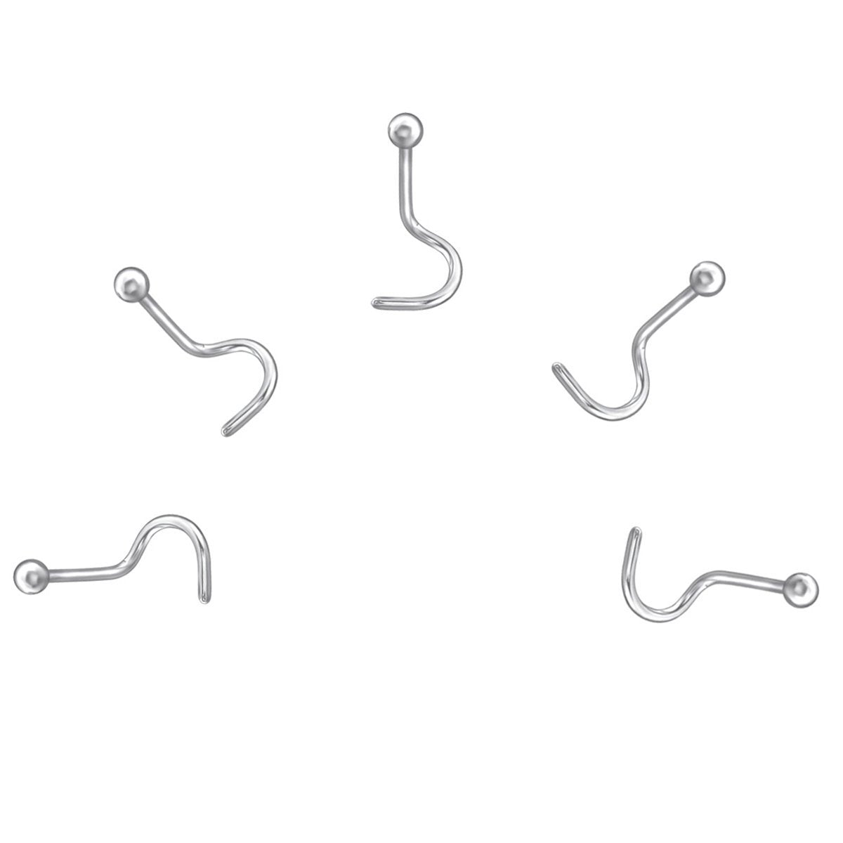 5 X Cone Nose Studs