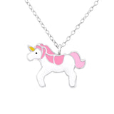 Children's Sterling Silver Unicorn Necklace and Earring Jewellery Set
