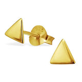 Gold Triangle Ear Studs