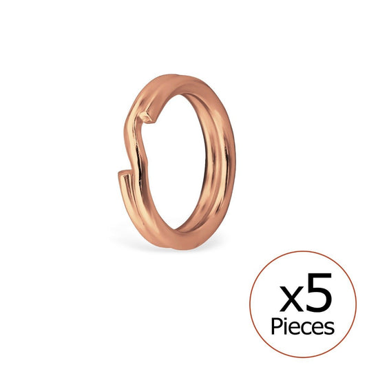 5 X Rose Gold Split Ring