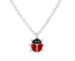 Children's Silver Ladybug Necklace