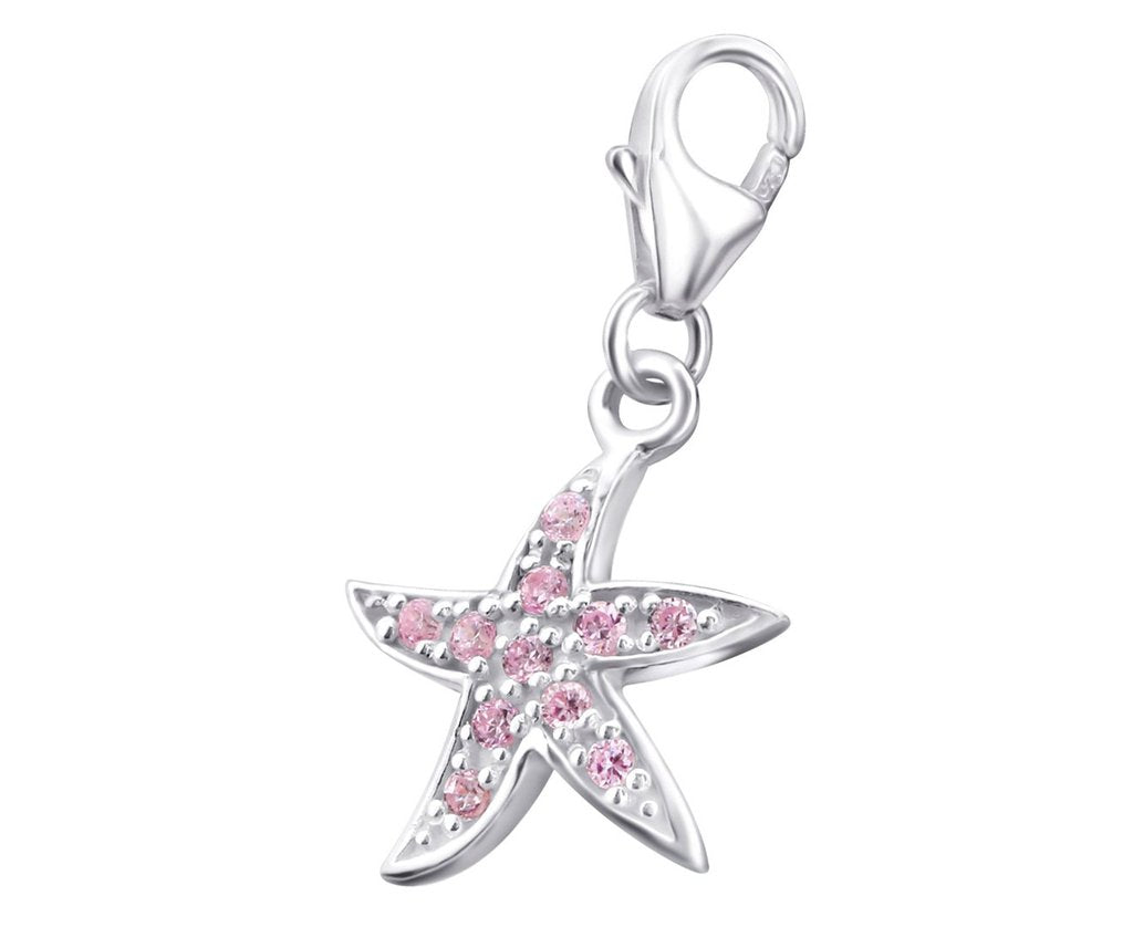 Sterling Silver Starfish Clip on Charm