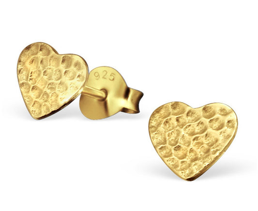 Sterling Silver Heart Stud Earrings