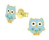 Children's Silver Owl Stud Earrings