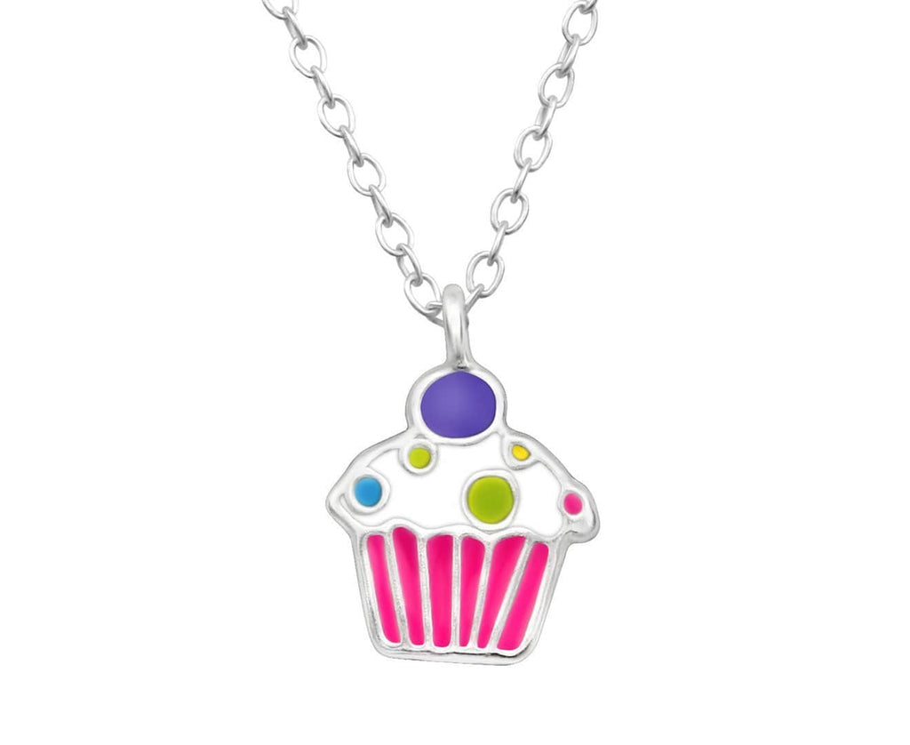 Kids Sterling silver Cupcake necklace