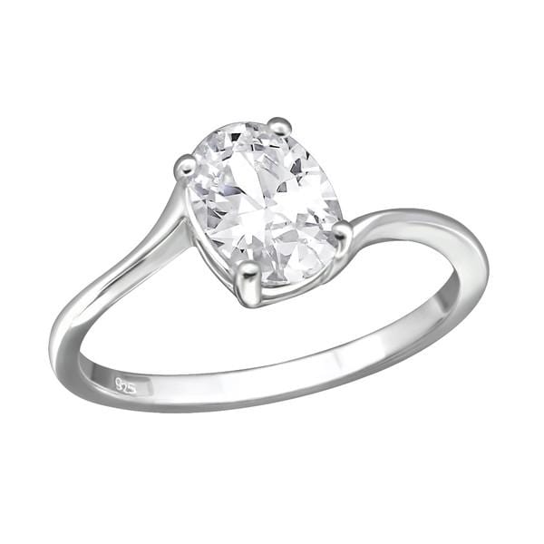 Affordable Silver Solitaire Engagement Ring