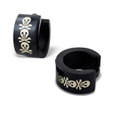 Black Skull Hoop Earrings
