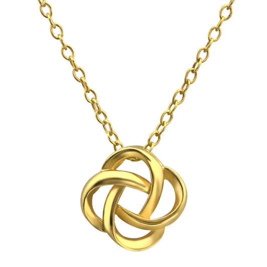 Gold Plated Sterling Silver Knot Necklace