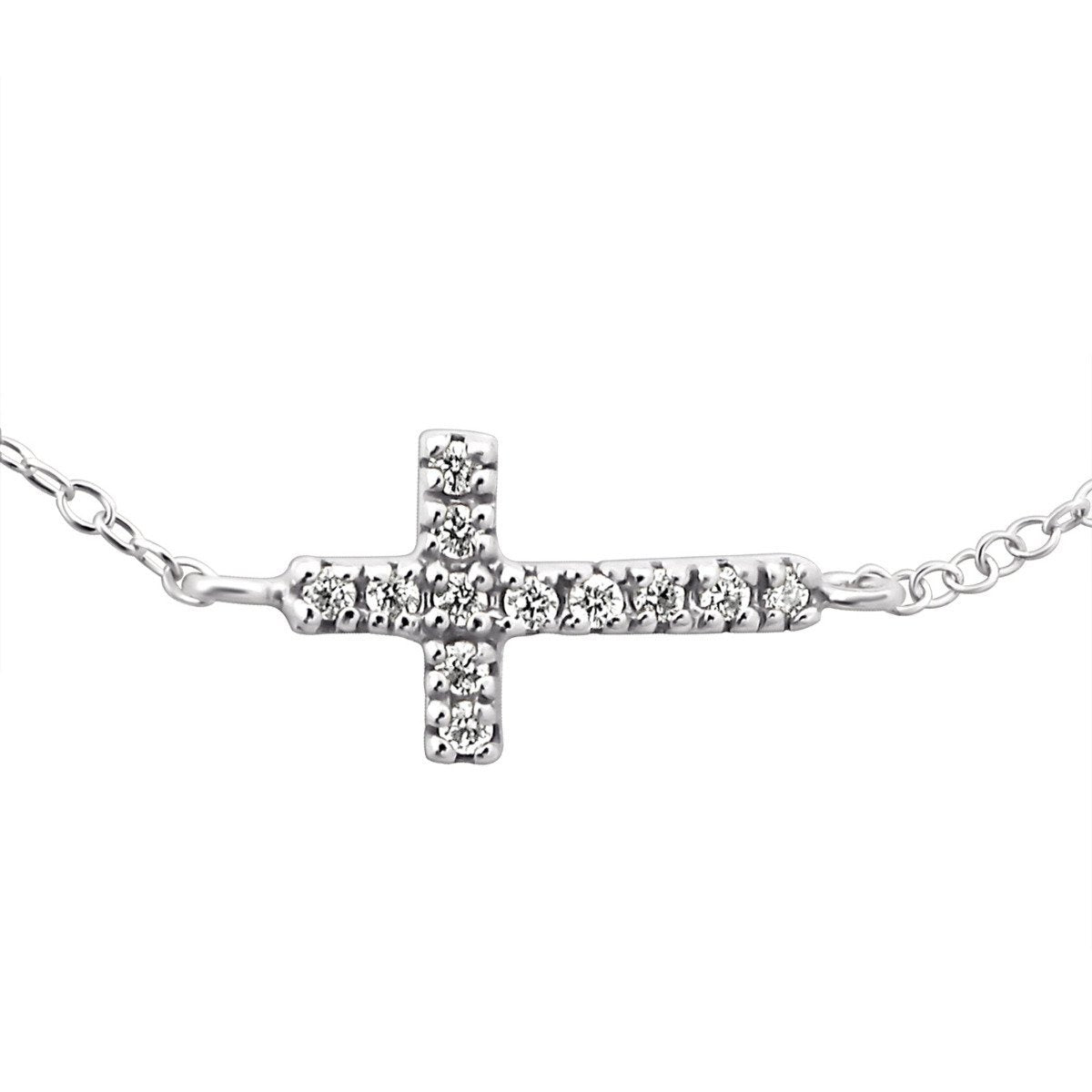 Handmade Sterling Silver Cross Bracelet