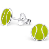 Children Silver Tennis Ball Earrings