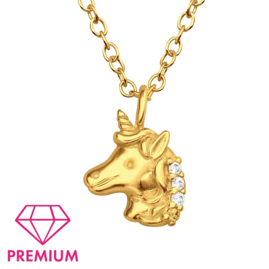 Kids Gold  Unicorn Necklace