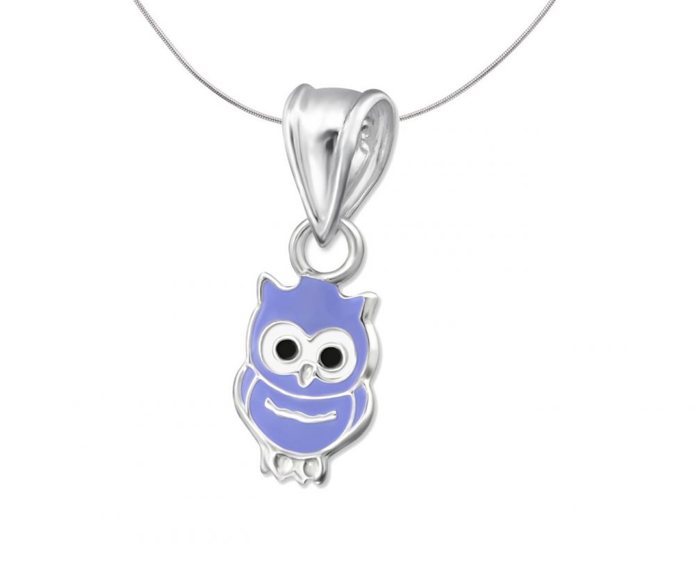 Children's Sterling Silver Owl Pendant