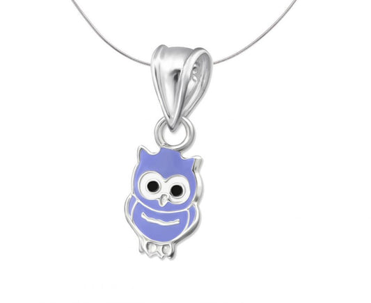 Children's Sterling Silver Owl Pendant