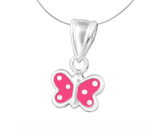 Children's Silver Butterfly Pendant