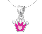 Children's Silver Crown Pendant