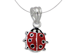 Children's Silver Ladybug Pendant