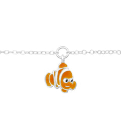 Children's Sterling Silver Clownfish Bracelet