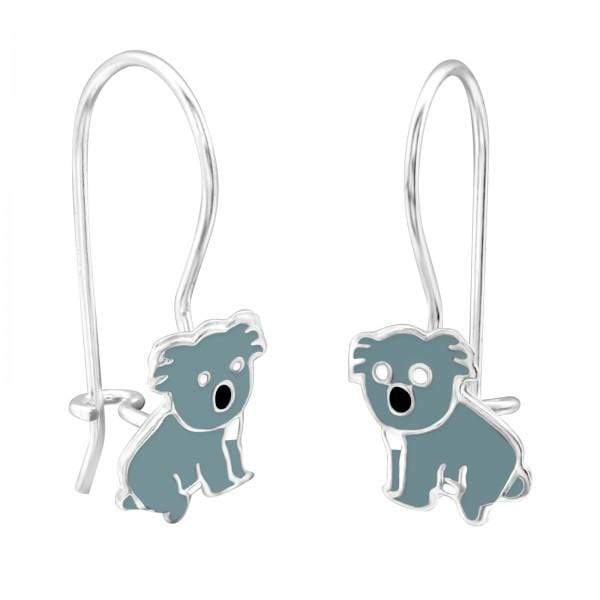 Kids Silver Koala Earrings