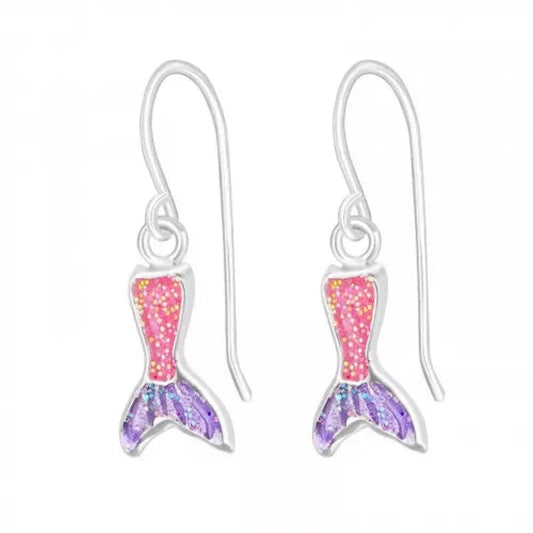 Children's Silver Mermaid Tail Earrings