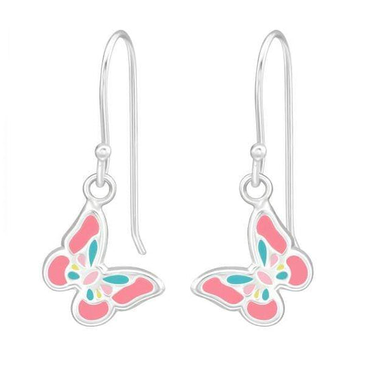 Kids Silver Butterfly Earrings