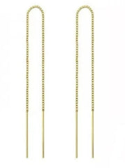 Gold Plated long Thread Earrings