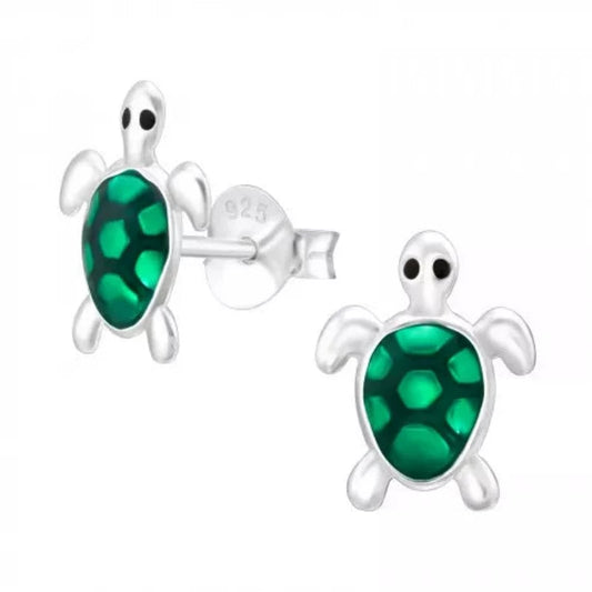 Children's Silver Turtle Stud Earrings
