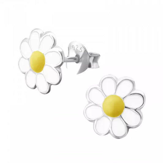 Children's Silver Flower Stud Earrings