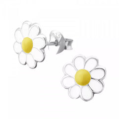 Children's Silver Flower Stud Earrings