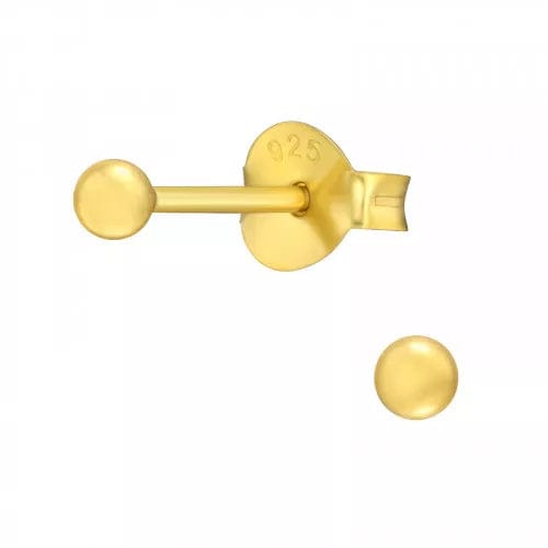 2.5mm Gold Ball Stud Earrings