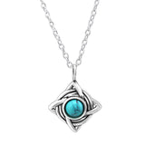 Sterling Silver Turquoise Celtic Necklace