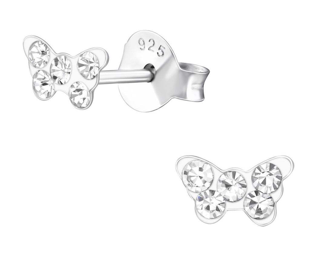 Childrens Sterling Silver Butterfly Ear Studs
