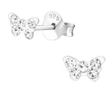 Childrens Sterling Silver Butterfly Ear Studs