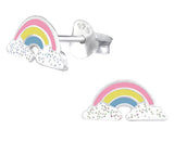 Children's Sterling Silver Rainbow Ear Studs