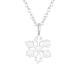 kids silver Snowflake Necklace