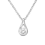 Silver Pear Necklace