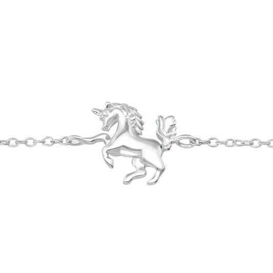 Delightful Ladies Silver Unicorn Bracelet